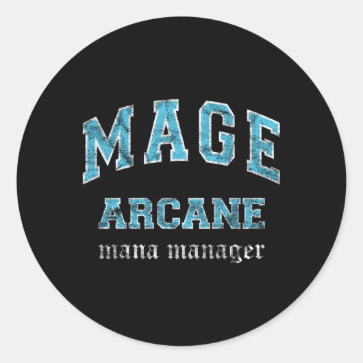 Sticker Rond Arcane Mage Mmo Gamer (Devant)