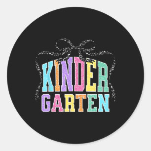 Sticker Rond Arcasse de maternelle Coquette Retour à l'école Th