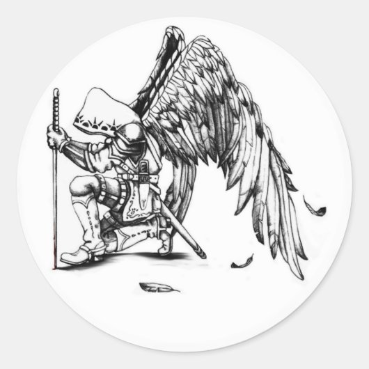 Sticker Rond ArchAngel guerrier (Devant)