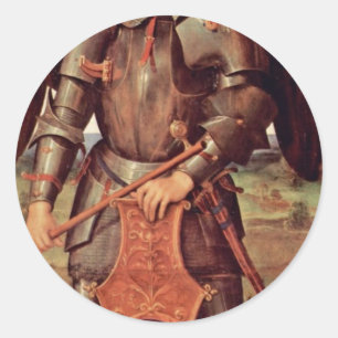 Sticker Rond Archangel Michael Par Perugino Pietro (Meilleure Q