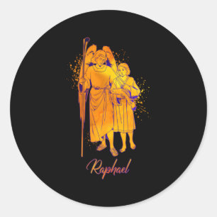 Sticker Rond Archangel Raphael