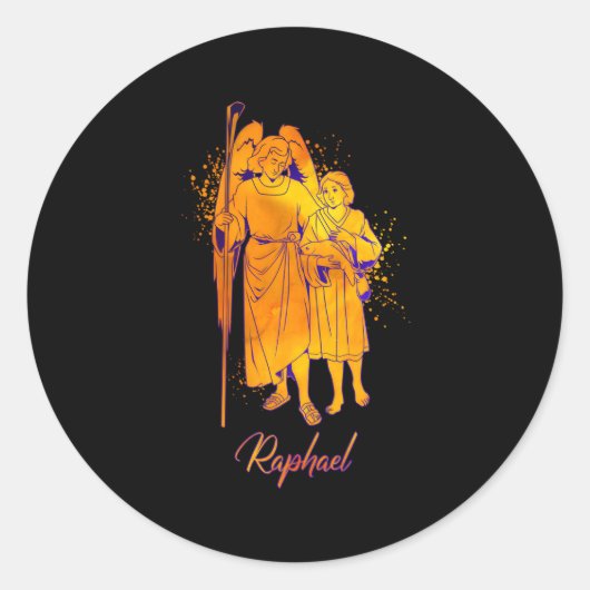Sticker Rond Archangel Raphael (Devant)