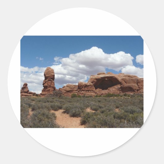 Sticker Rond arche de moab utah (Devant)