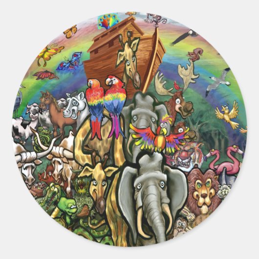 Sticker Rond Arche de Noé (Devant)