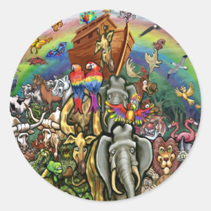 Sticker Rond Arche de Noé