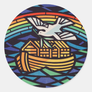 Sticker Rond Arche de Noé avec l'Esprit Saint