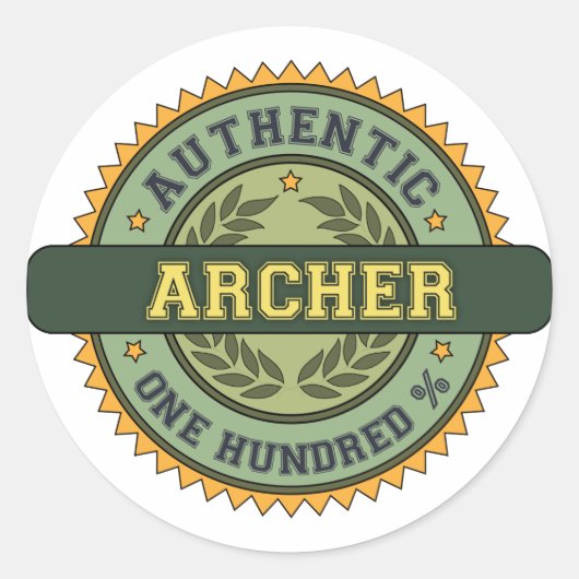 Sticker Rond Archer authentique (Devant)