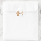 Sticker Rond Archer robuste avec arc et flèche (Sac)