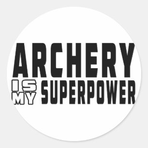 Sticker Rond Archery est mon super-pouvoir