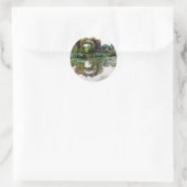 Sticker Rond Arches florales par Claude Monet (Sac)
