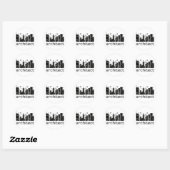 Sticker Rond Architecte Bâtiments design Cool! (Feuille)