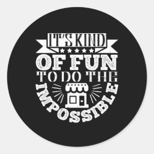 Sticker Rond Architecte - C'est un peu amusant de faire l'impos