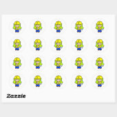 Sticker Rond Architecte Girl 2 (Feuille)