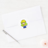 Sticker Rond Architecte Girl 2 (Enveloppe)