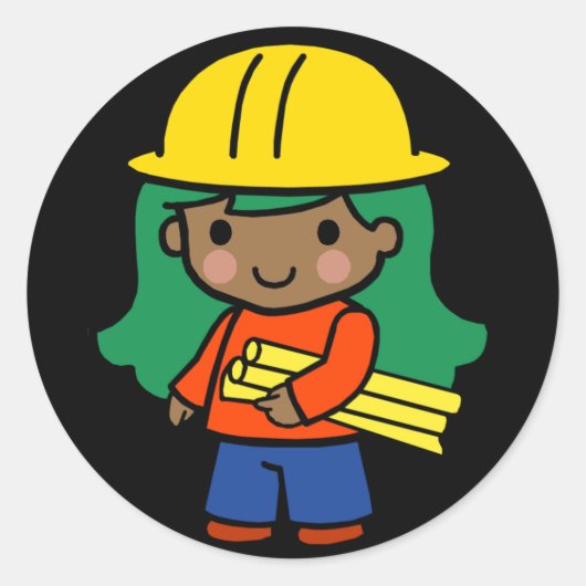 Sticker Rond Architecte / Ingénieur de Futur (Devant)