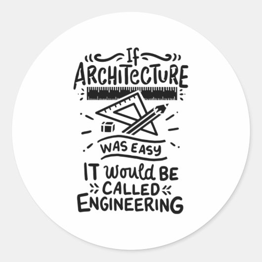 Sticker Rond Architecture (Devant)