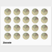 Sticker Rond Architecture Ancienne ; Volute de Chapiteau par Vi (Feuille)