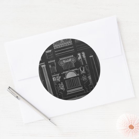 Sticker Rond Architecture graphique IV (Enveloppe)
