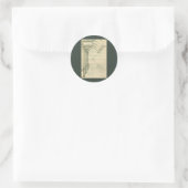 Sticker Rond Architecture Vintage, Arches Colonnes Perspective (Sac)