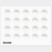 Sticker Rond Arcs-en-ciel (Feuille)