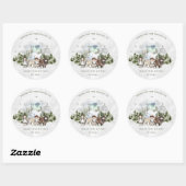 Sticker Rond Arctic Adventure fête d'anniversaire (Feuille)