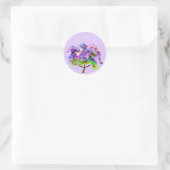 Sticker Rond Ardoise d'aquarelle violette Jacaranda (Sac)