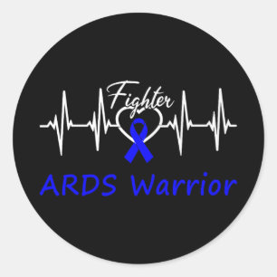 Sticker Rond Ards Sensibilisation Guerrier battement de coeur F