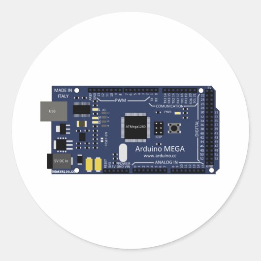 Sticker Rond Arduino Mega (Devant)