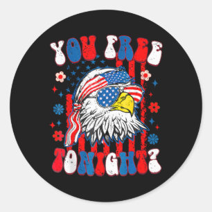 Sticker Rond Are You Free Tonight