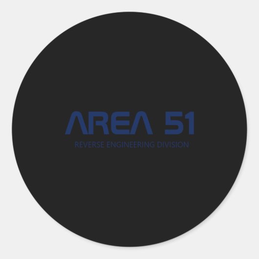 Sticker Rond Area 51 Reverse Engineering Alien Ufo Paranormal  (Devant)