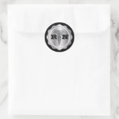 Sticker Rond Argent Caduceus RN Nurse | MÉDICALE (Sac)