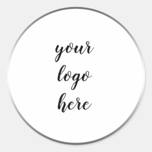 Sticker Rond  Argent Cercle Noir Cercles Bordure Logo personnal