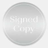 Sticker Rond ARGENT | Copie Signée simple Comique de roman (Devant)