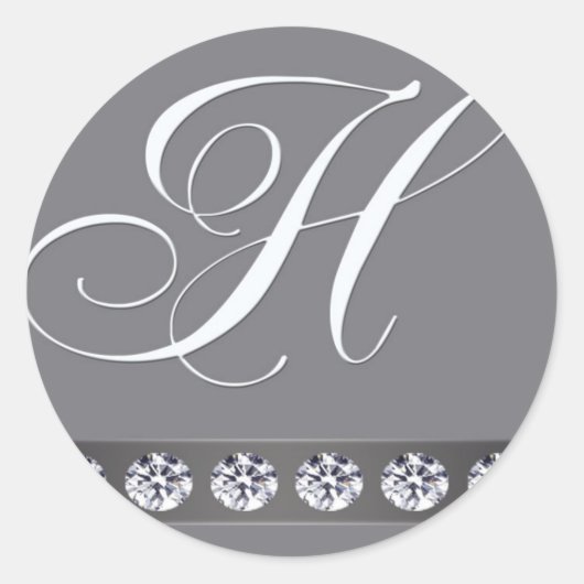 Sticker Rond Argent et cristal (Devant)