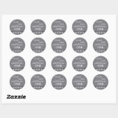 Sticker Rond Argent et cristal - et les deux deviendront un (Feuille)
