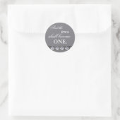 Sticker Rond Argent et cristal - et les deux deviendront un (Sac)