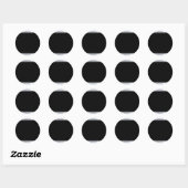 Sticker Rond Argent Et Noir Blanc Moderne Modèle élégant (Feuille)