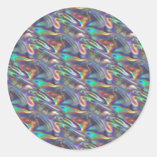 Sticker Rond argent holographique (Devant)