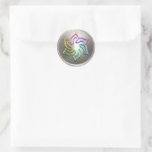 Sticker Rond Argent Rainbow Star de David Enveloppe Seal (Sac)