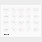 Sticker Rond Argent, rose hiver merveilleuse Merci neige beauco (Feuille)