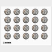 Sticker Rond Argent Shield 2 (Feuille)