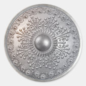 Sticker Rond Argent Shield 8 (Devant)