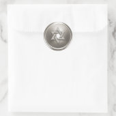 Sticker Rond Argent Star of David Enveloppe Seal (Sac)