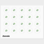 Sticker Rond argent volant émoji (Feuille)