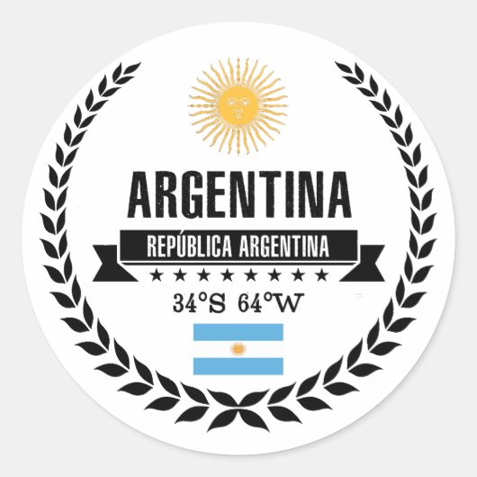 Sticker Rond Argentine (Devant)