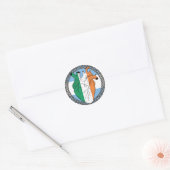 Sticker Rond Argentine Argentine Irlande (Enveloppe)