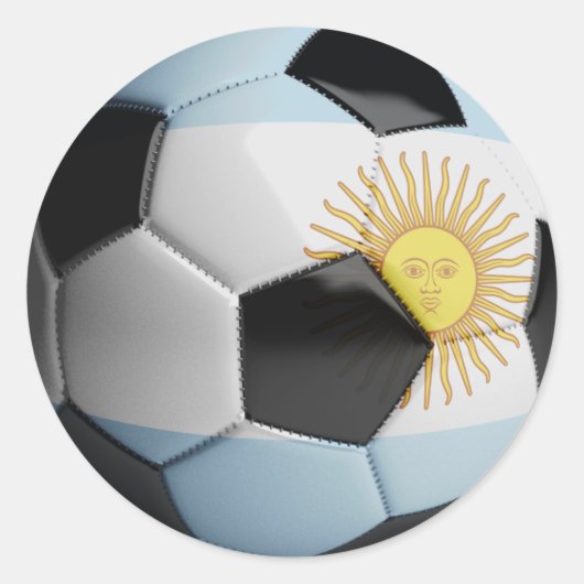 Sticker Rond Argentine - Bal de football (Devant)