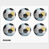 Sticker Rond Argentine - Bal de football (Feuille)