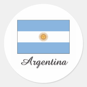 Sticker Rond Argentine - Conception du drapeau