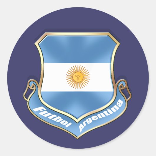 Sticker Rond Argentine fans de football football badge de boucl (Devant)